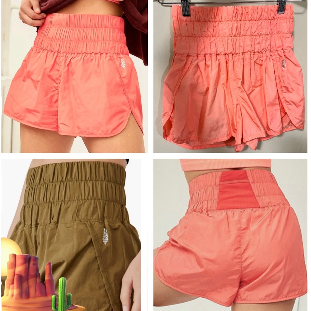 FP Movement The Way Home Running Shorts Coral Athletic Shorts Size SP